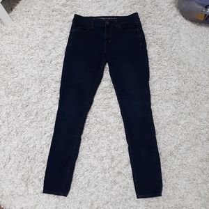 AE Dark wash super super stretch high-rise jegging